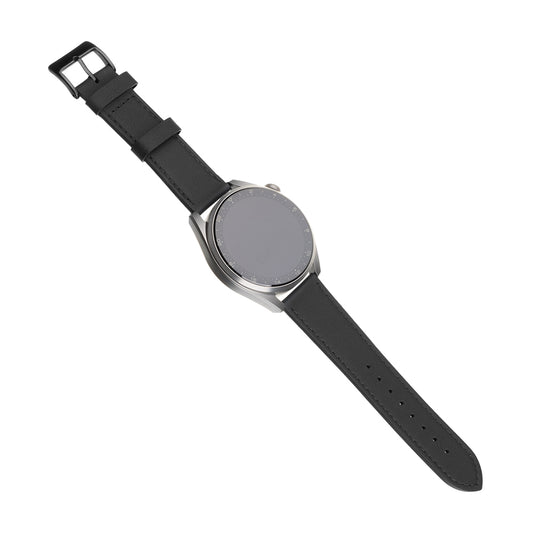 Fixed Leather Strap for Huawei Watch / Xiaomi Watch Series, 22mm, Black