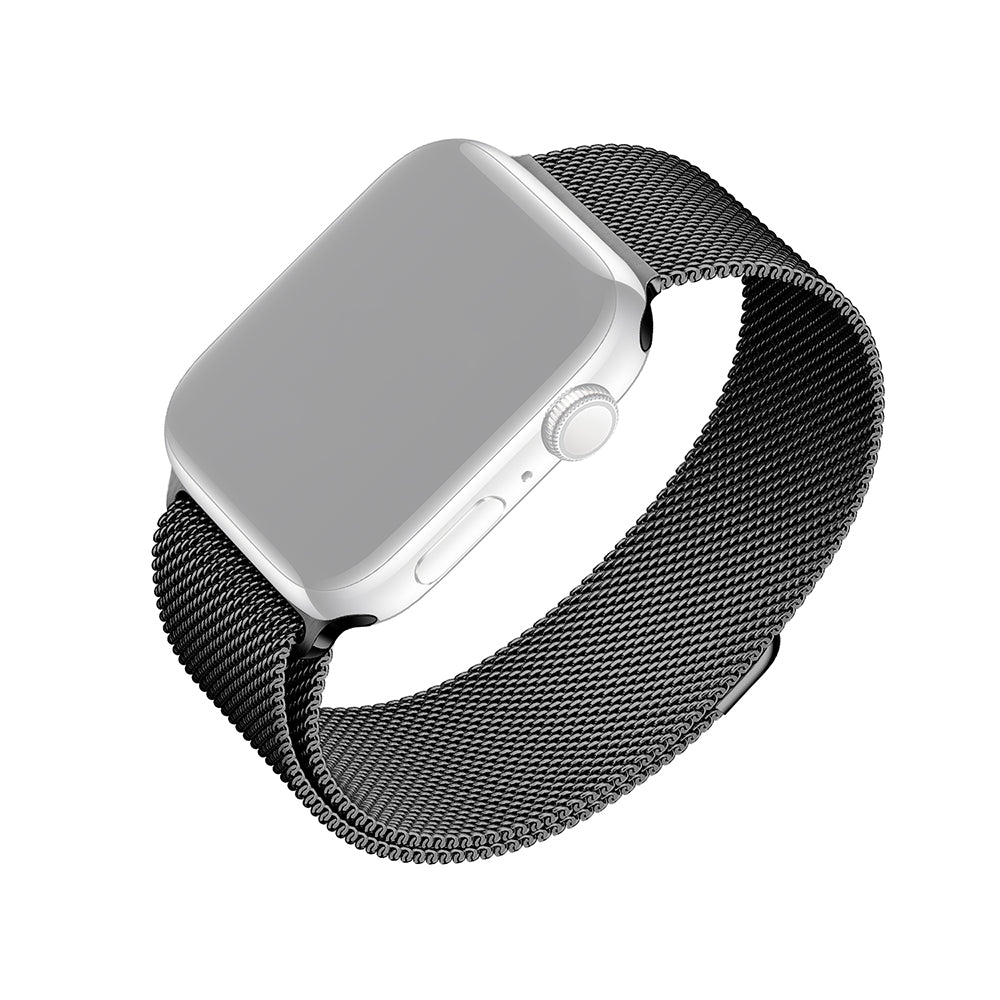 Fixed Mesh Strap for Apple Watch 49mm / 46mm / 45mm / 44mm / 42mm Series, Black
