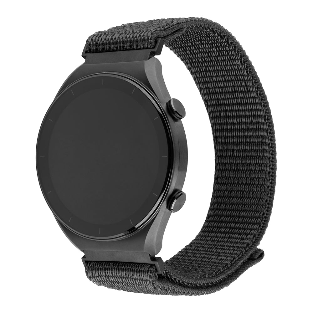 Fixed Nylon Sporty Strap for Huawei Watch / Xiaomi Watch Series, 22mm, Dark Grey