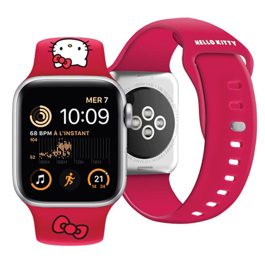 Hello Kitty Silicone Kitty Head Strap for Apple Watch 42mm / 41mm / 40mm / 38mm Series, Pink