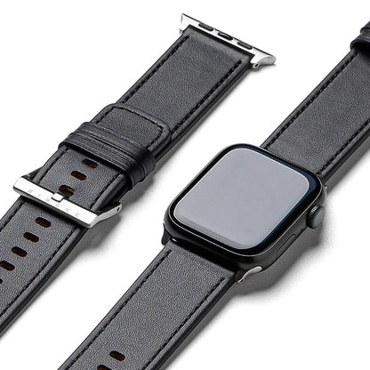 Ringke Leather One Strap for Apple Watch 49mm / 45mm / 44mm / 42mm Series, Black