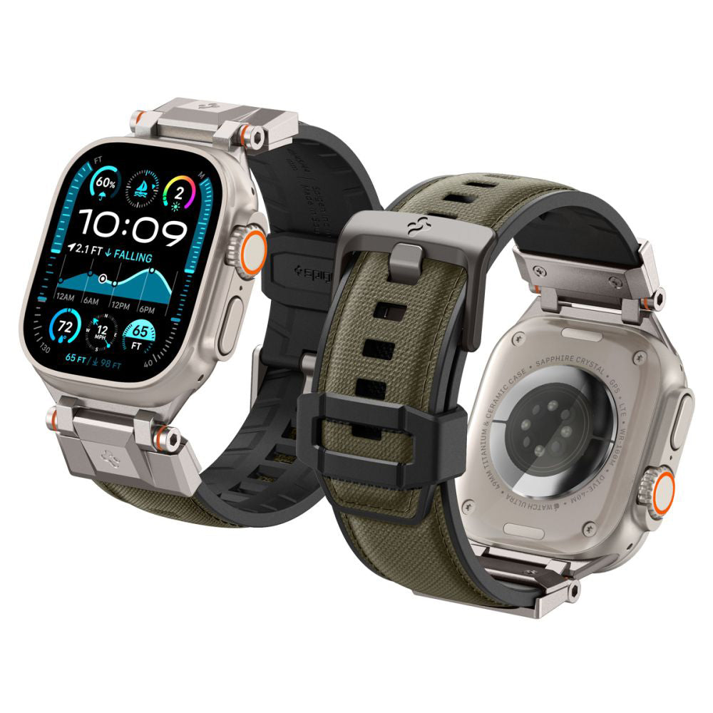 Spigen DuraPro Armor Strap for Apple Watch 49mm / 46mm / 45mm / 44mm / 42mm Series, Green AMP09102