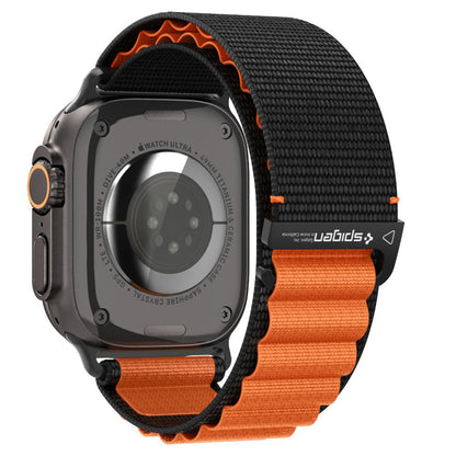 Spigen WBF1 Strap for Apple Watch 49mm / 46mm / 45mm / 44mm Series, Black Orange