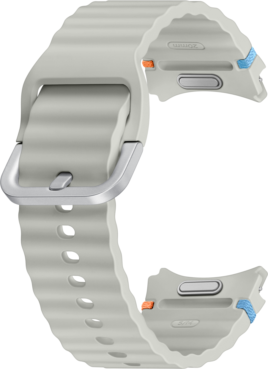 Sport Band for Samsung Galaxy Watch7 / Watch FE / Watch6 / Watch5 / Watch4 Series, S/M, Silver ET-SNL30SSEGEU