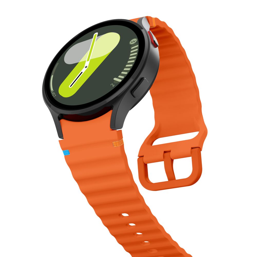 Tech-Protect Silicone Sport Strap for Samsung Galaxy Watch7 / Watch FE / Watch6 / Watch5 / Watch4 Series, Orange