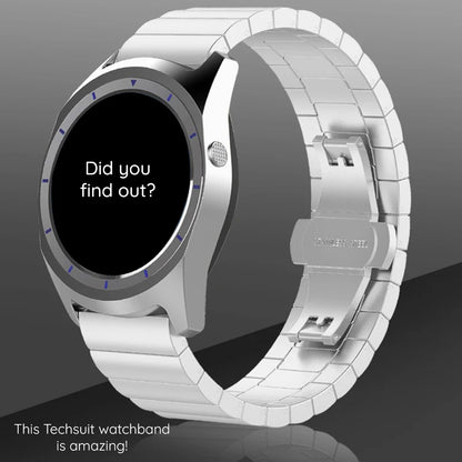 Techsuit W012 Strap for Apple Watch 49mm / 46mm / 45mm / 44mm / 42mm Series, Silver