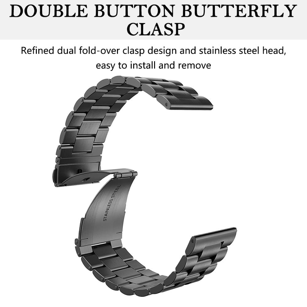 Techsuit W036 Strap for Apple Watch 42mm / 41mm / 40mm / 38mm Series, Black