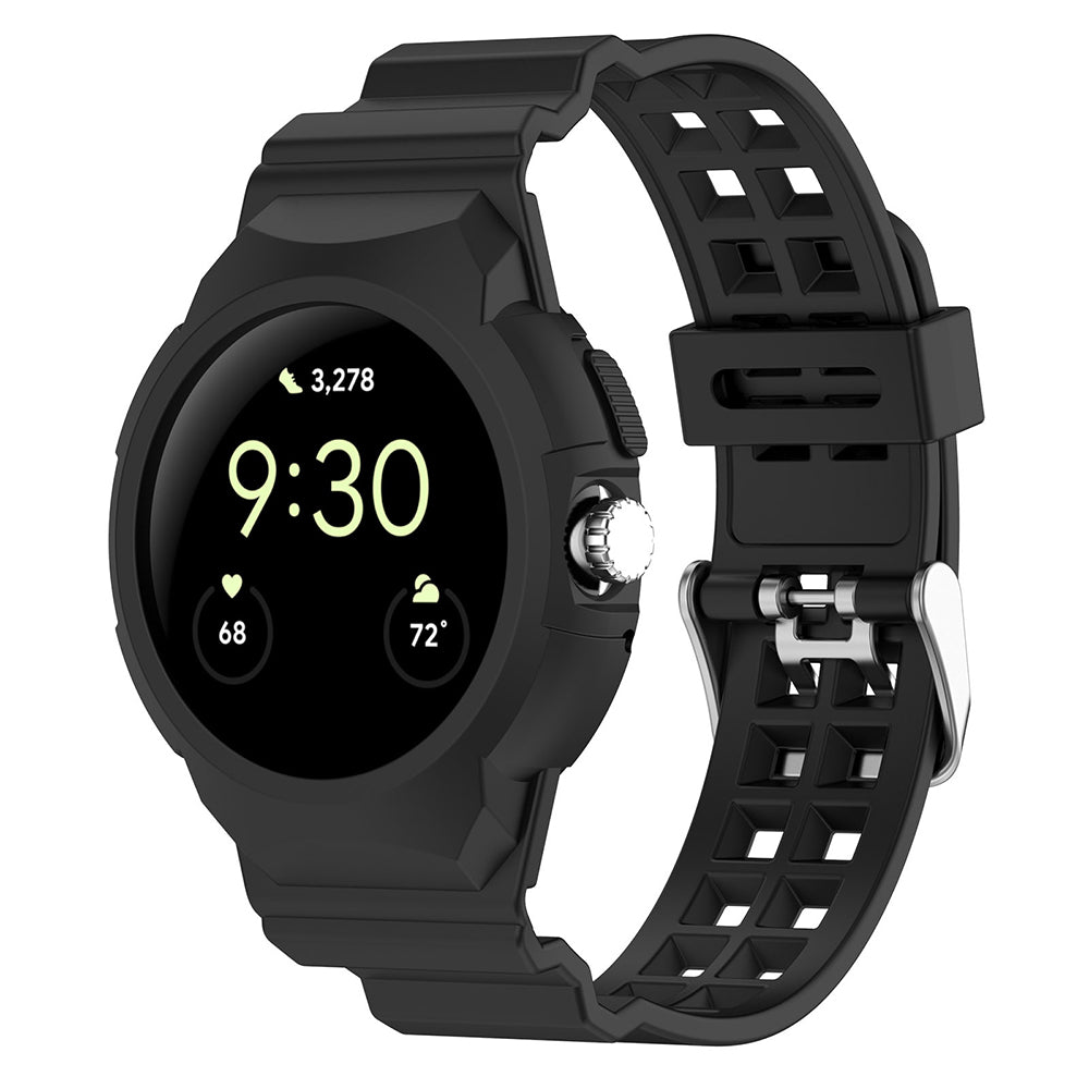Techsuit W065 Strap for Google Pixel Watch 3 41mm / Watch 2 / Watch, Black