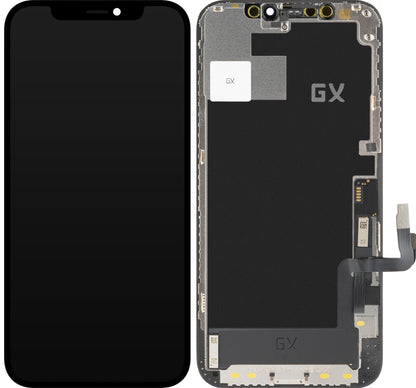 GX Touchscreen Display for Apple iPhone 12 / 12 Pro, with Frame, OLED IC Movable Version, Black