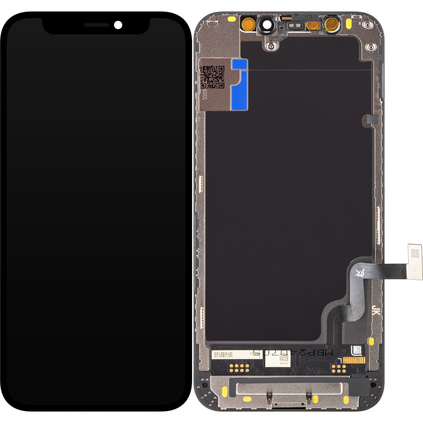 JK Touchscreen Display for Apple iPhone 12 mini, with Frame, In-Cell LCD Version, Black