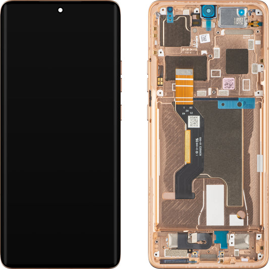 Touchscreen Display Motorola Edge 50 Ultra, with Frame, Orange (Peach Fuzz), Service Pack 5D68C24470