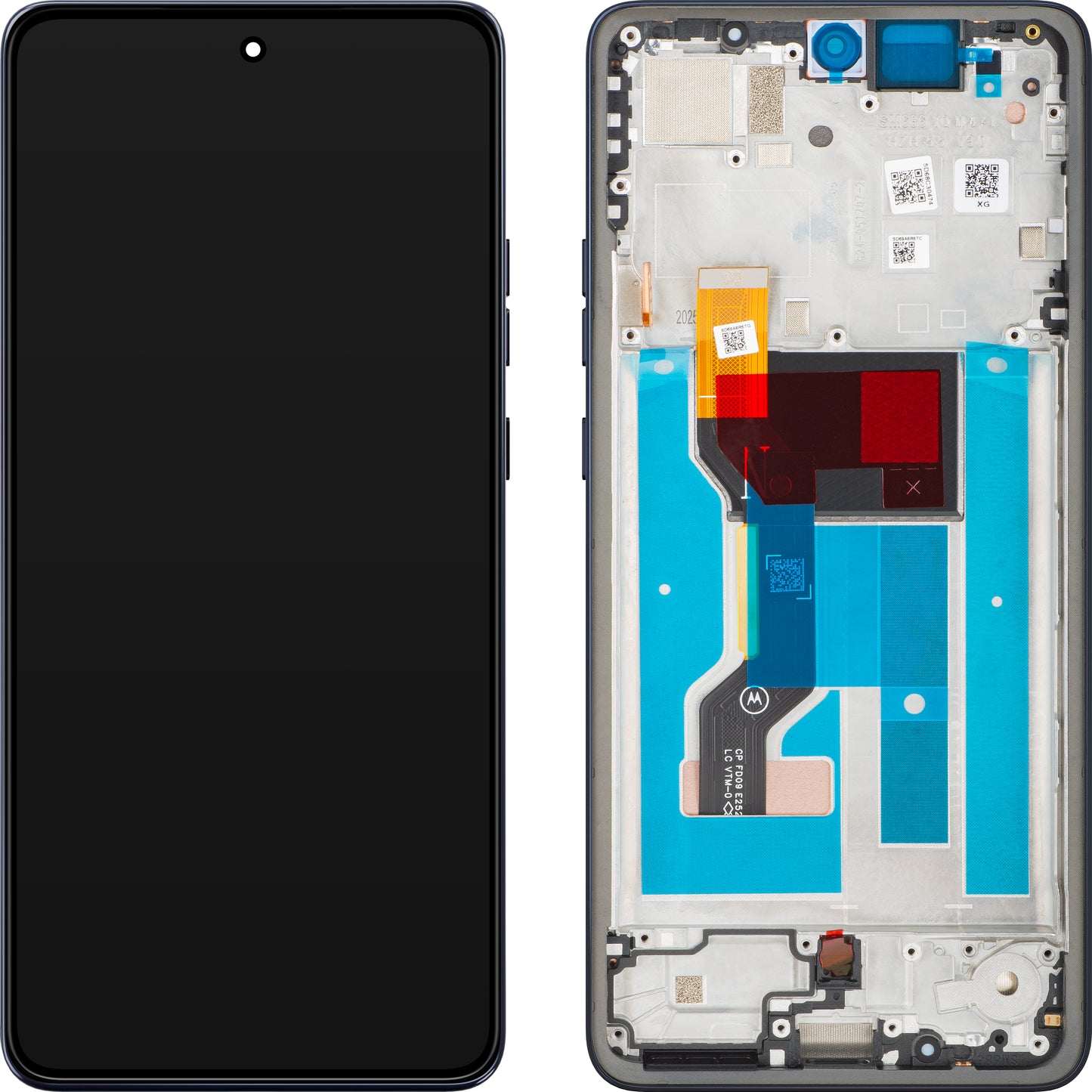 Motorola Moto G86 Display with Touchscreen, with Frame, Black (Spellbound), Service Pack 5D68C30474