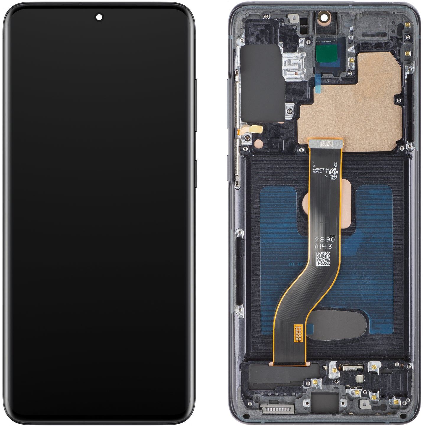 MP Touchscreen Display compatible with Samsung Galaxy S20+ G985, with Frame, OLED Version, Black