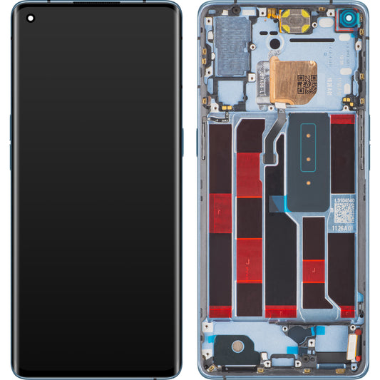 Display with Touchscreen Oppo Reno4 Pro 5G, with Frame, Blue (Galactic Blue), Service Pack 4904737