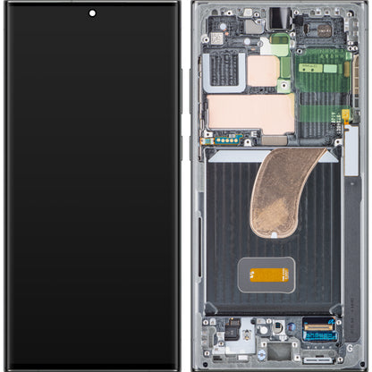 Display with Touchscreen Samsung Galaxy S23 Ultra S918, with Frame, Green, Service Pack GH82-30466C