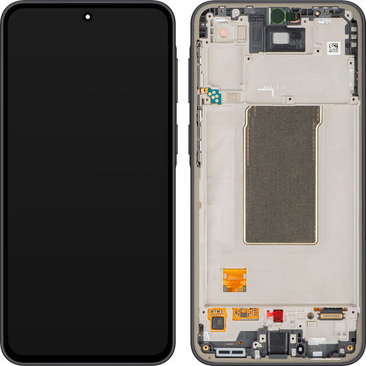 Samsung Galaxy A37 5G Display with Touchscreen, with Frame, Black (Awesome Charcoal), Service Pack GH82-39232A