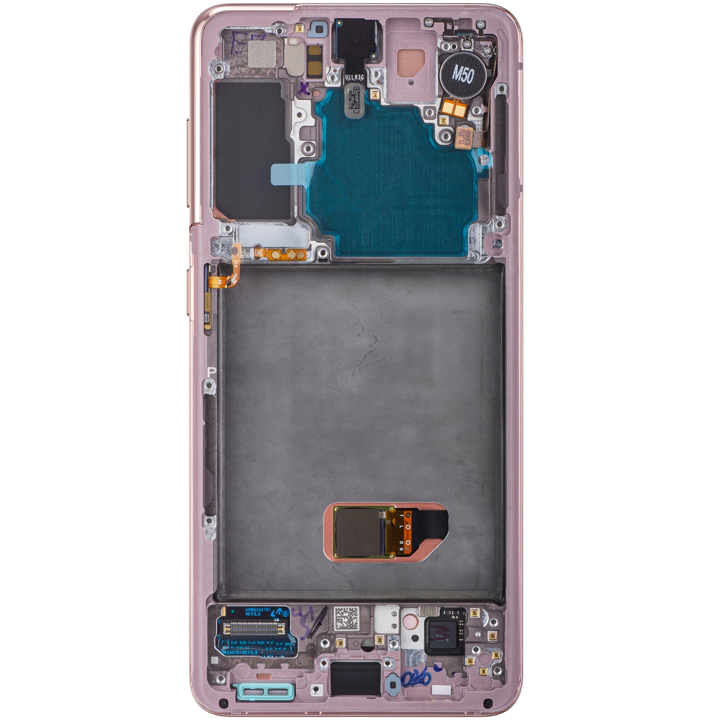 Display with Touchscreen Samsung Galaxy S21 5G G991, with Frame, Pink, Service Pack GH82-24544D