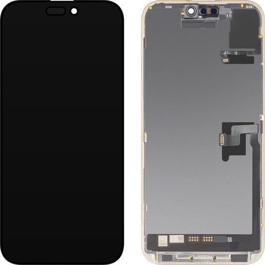 Touchscreen Display with Light Proximity Sensor MP compatible with Apple iPhone 16 Pro Max, with Frame, OLED FHD 120Hz Diagnostic Software Version, Black