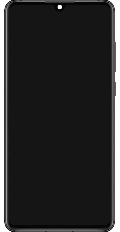 Huawei P30 Touchscreen Display, with Frame and Battery, Black, Service Pack 02354HLT