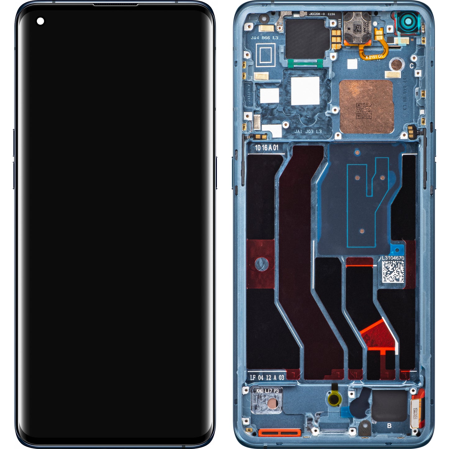 Oppo Find X3 Pro Touchscreen Display, with Frame, Blue, Service Pack 4906613