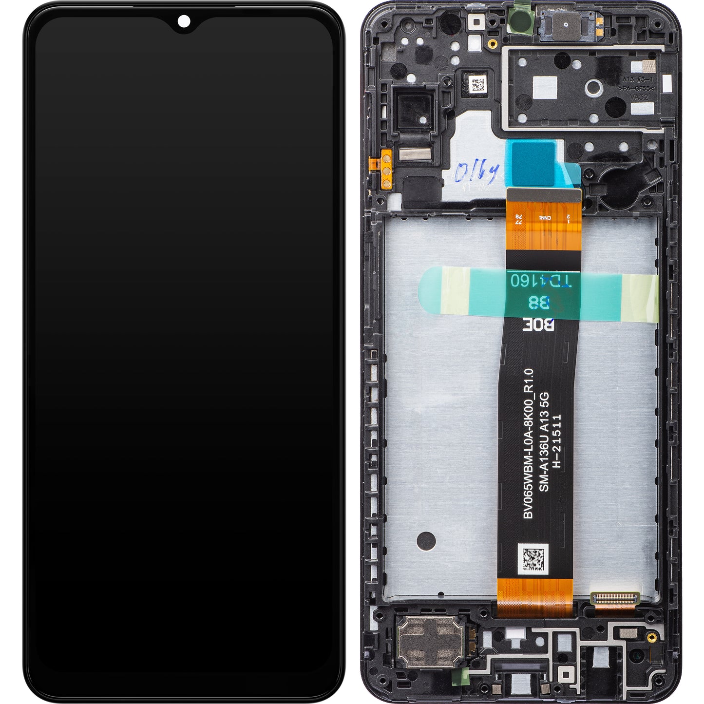 Display with Touchscreen Samsung Galaxy A13 5G A136, with Frame, Black, Service Pack GH82-29077A