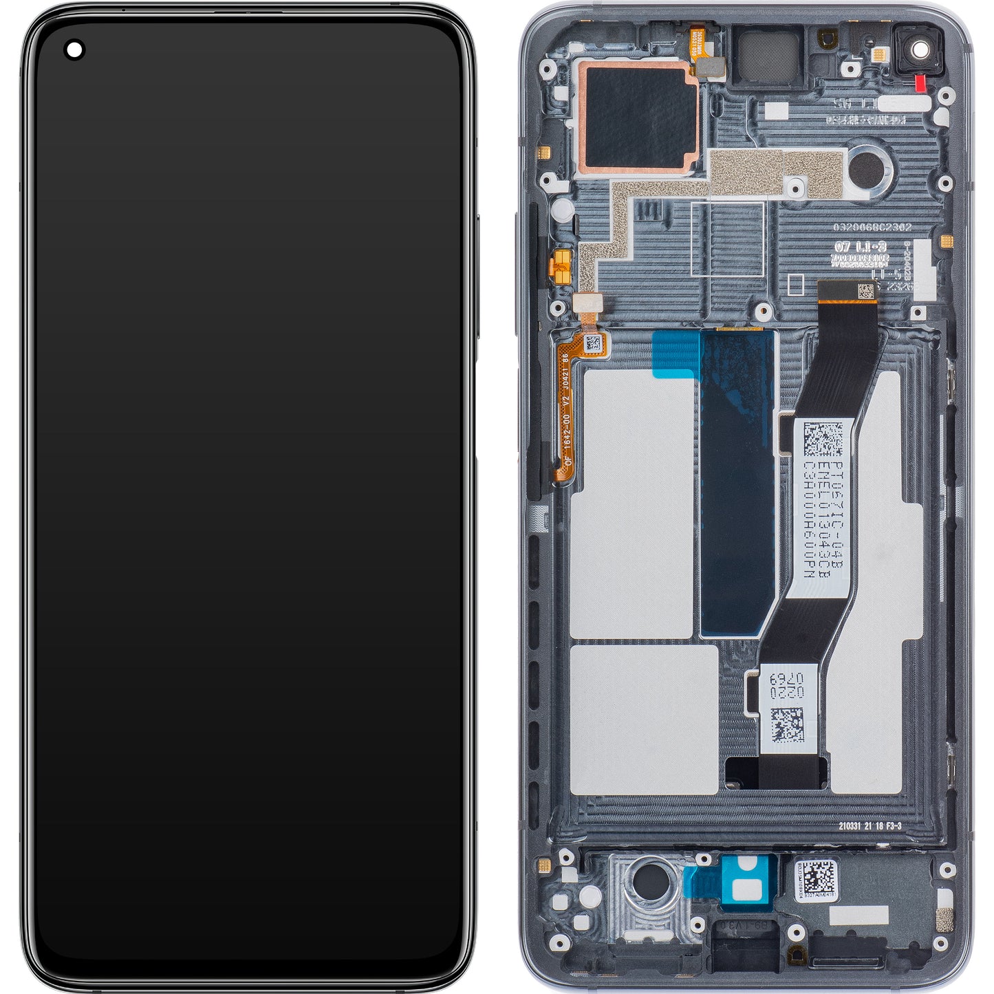 Display with Touchscreen Xiaomi Redmi K30S / 10T 5G / 10T Pro 5G, with Frame, Black, Service Pack 5600030J3S00