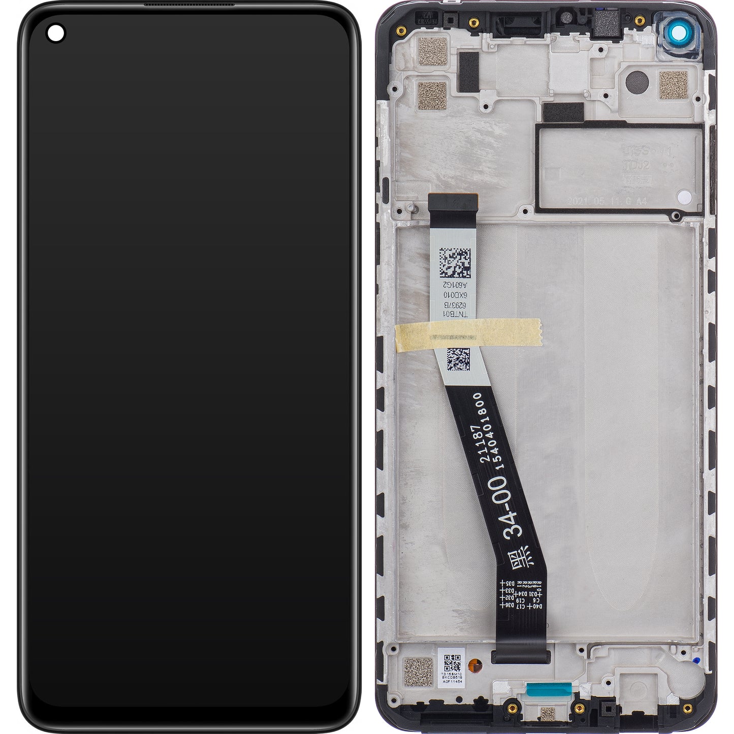 Display with Touchscreen Xiaomi Redmi Note 9, with Frame, Service Pack 560003J15S00