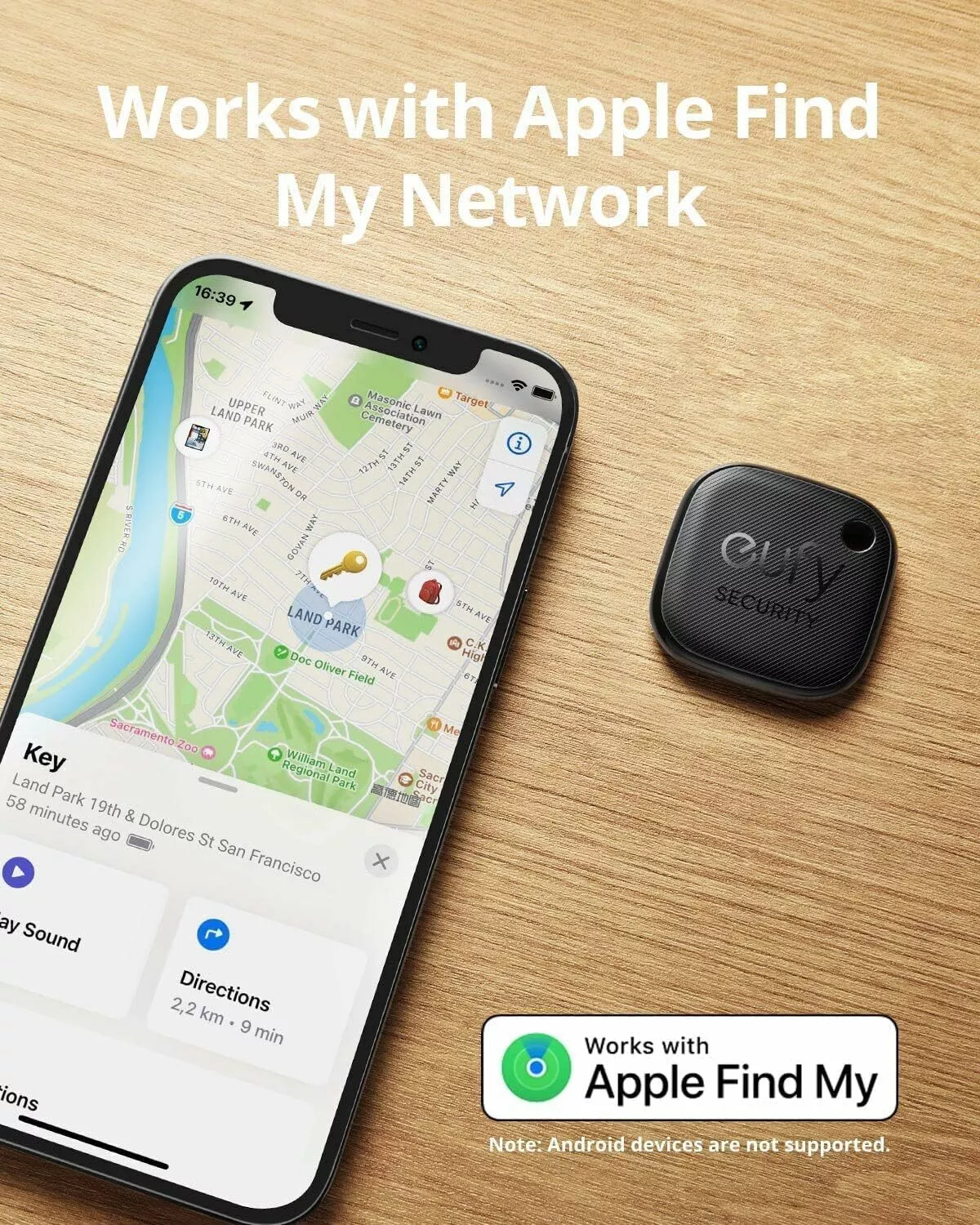 Eufy Security SmartTrack Link for iOS Series, Set of 4 pieces, Black E87B0012