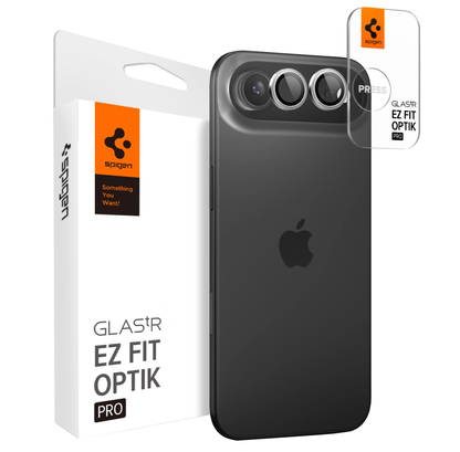 Spigen GlastR EZ FIT Optik Pro Rear Camera Protector for Apple iPhone 17 Air, Tempered Glass, Silver