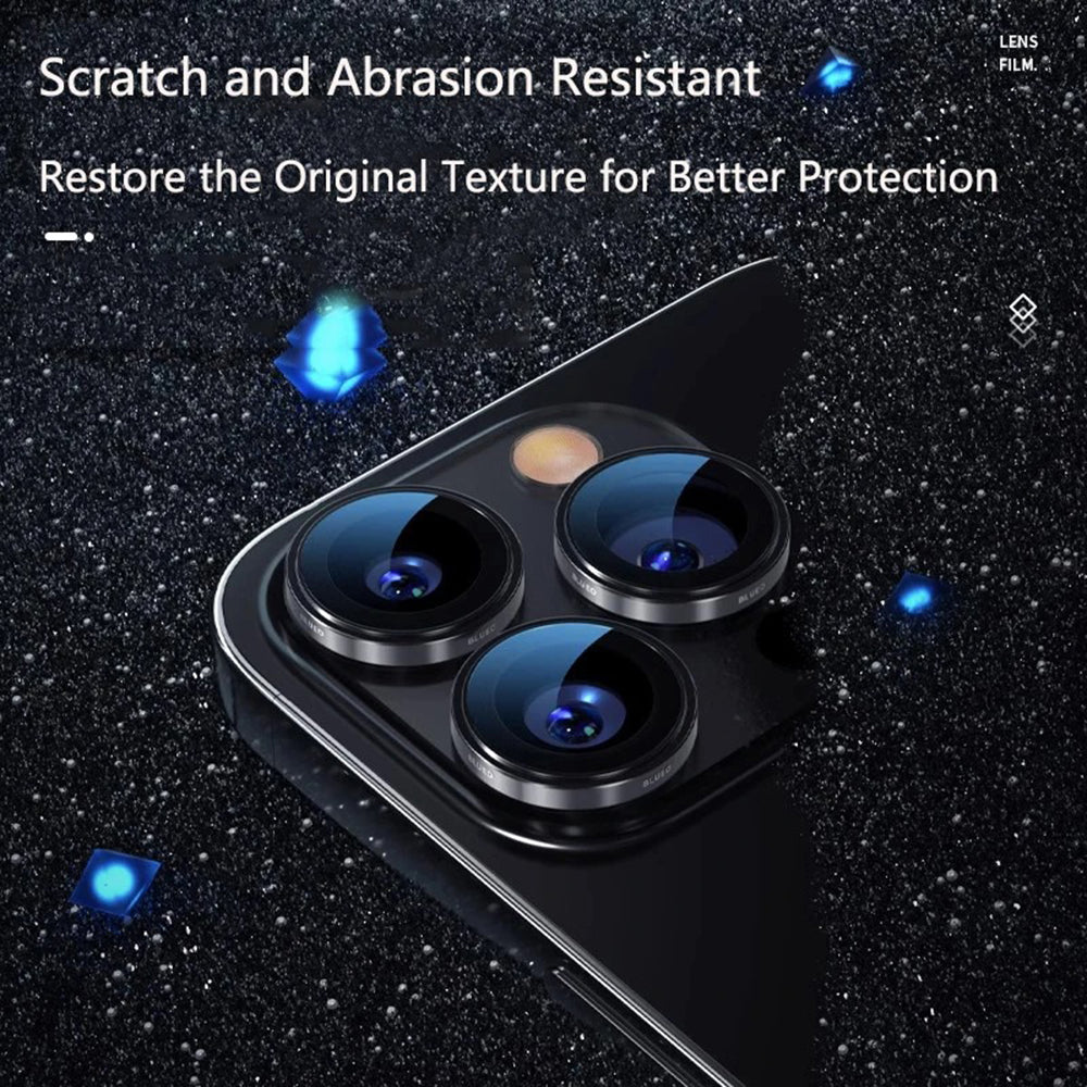 Blueo 99 Anti-Reflective HD Rear Camera Protective Film for Apple iPhone 16 Pro Max / 16 Pro, Tempered Glass, Bronze