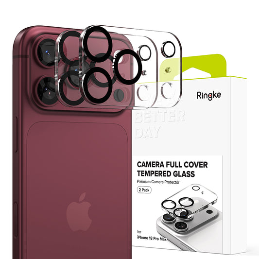 Ringke Rear Camera Protective Film for Apple iPhone 18 Pro, Tempered Glass, Set of 2 Pieces, Transparent