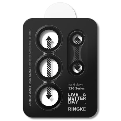 Ringke Rear Camera Protection Film for Samsung Galaxy S26 Ultra S948, Tempered Glass, Set of 2 pieces, Black