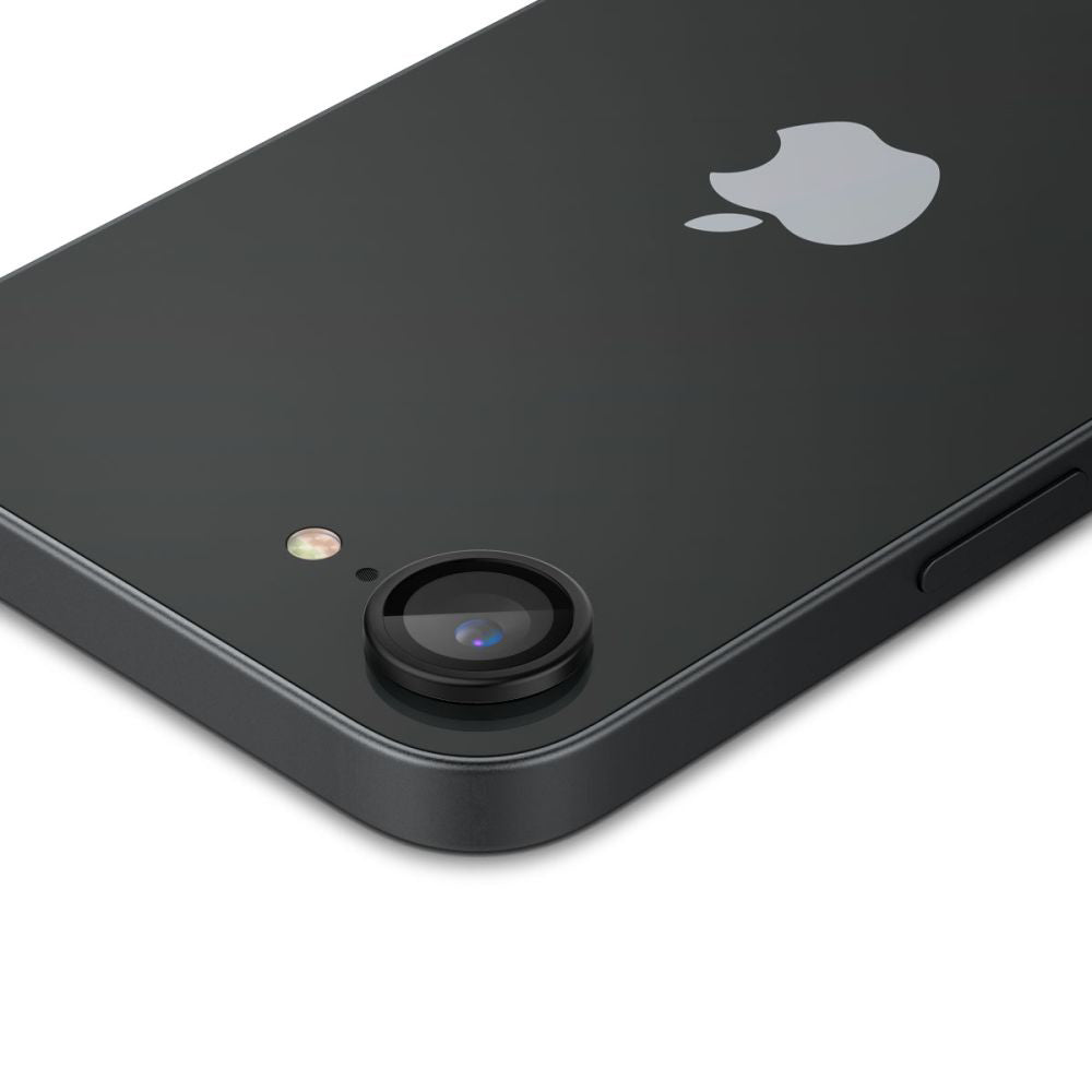 Spigen GlastR EZ FIT Optik Pro Rear Camera Protector for Apple iPhone 17e / 16e, Tempered Glass, Set of 2 pieces, Black AGL09279