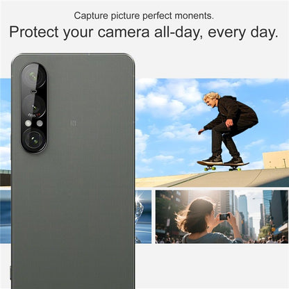 Techsuit Rear Camera Protective Film for Sony Xperia 1 VII, Tempered Glass, Black