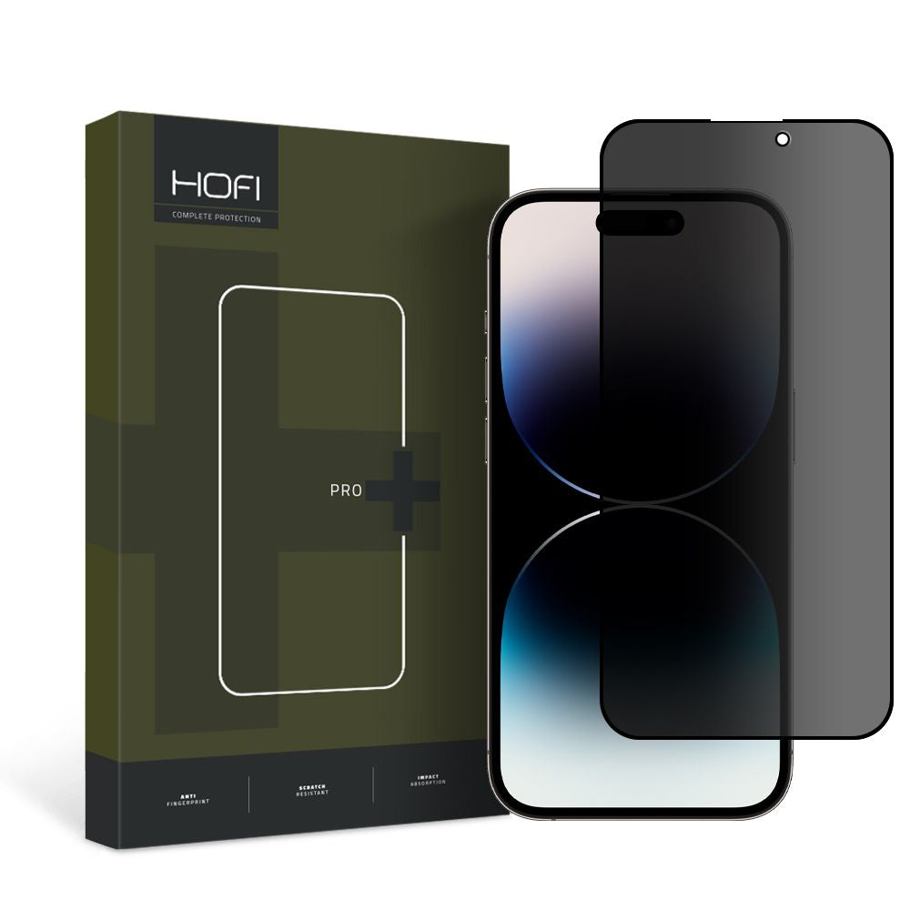 HOFI PRO+ Privacy Screen Protector for Apple iPhone 14 Pro Max, Tempered Glass, Full Glue