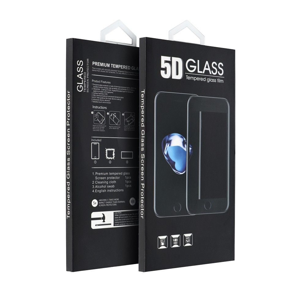 OEM Screen Protector for Apple iPhone 13 Pro Max, Tempered Glass, Full Glue, 5D, Black