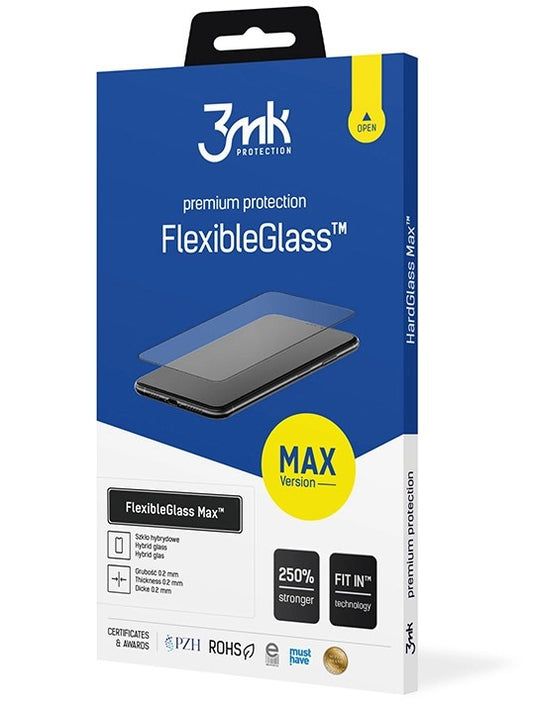 Screen Protector 3MK FlexibleGlass Max for Samsung Galaxy Galaxy A52s 5G A528 / A52 5G A526 / A52 A525, Flexible Glass, Full Glue, Black