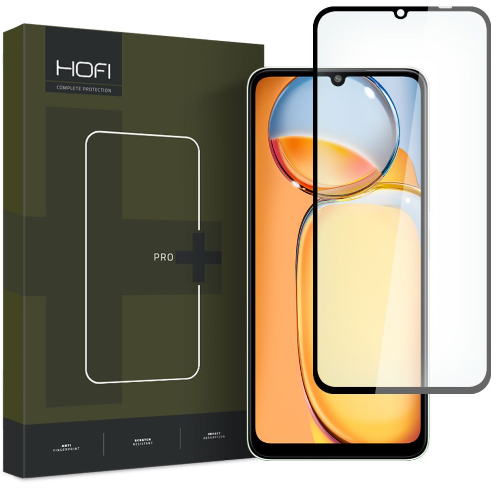 HOFI PRO+ Screen Protector for Xiaomi Redmi 13C 5G / 13C / Poco C65, Tempered Glass, Full Glue, 2.5D, Black