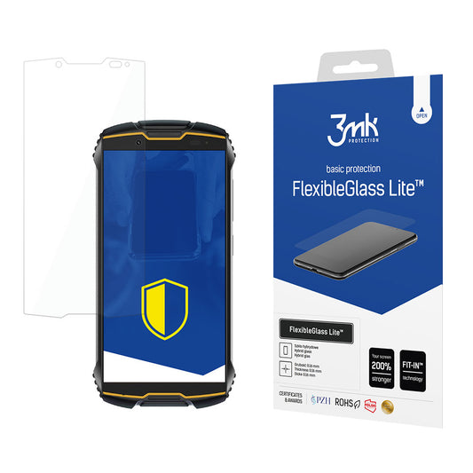 Screen Protector 3MK FlexibleGlass Lite for Cubot KingKong Mini 2, Flexible Glass, Full Glue 