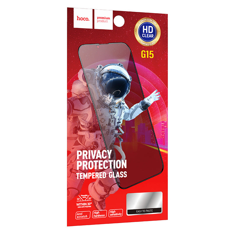 HOCO G15 Privacy Screen Protector for Apple iPhone 11 Pro / XS / X, Tempered Glass, Full Glue, 5D