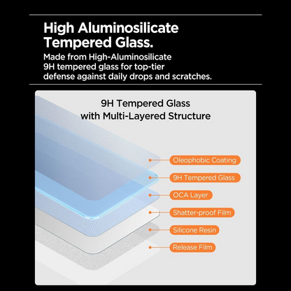 Spigen GlastR Align Master Slim Screen Protector for Apple iPhone 17, Tempered Glass, Full Glue, Set of 3 Pieces