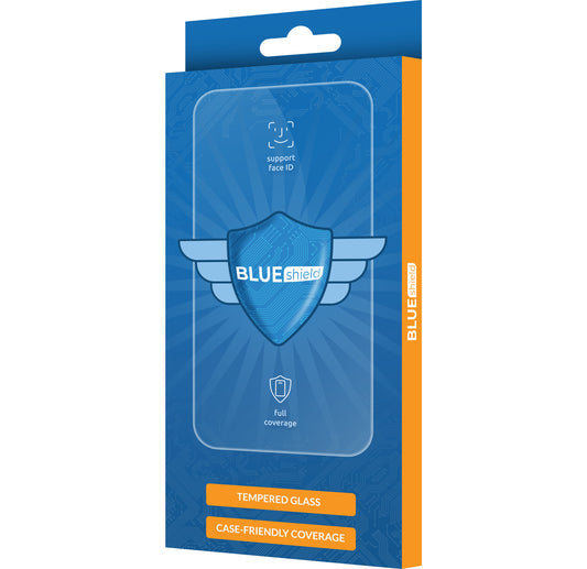Blue Shield Screen Protector for Xiaomi Poco C75 5G / C75 / Redmi 14C, Tempered Glass, Full Glue, Case Friendly, Black