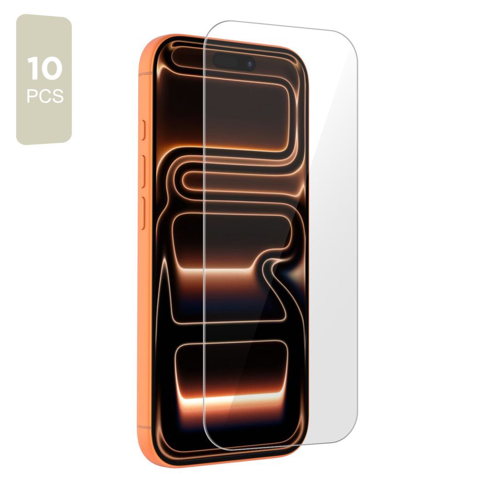 Tech-Protect Screen Protector for Apple iPhone 17 Pro Max / 16 Pro Max, Tempered Glass, Full Glue, Set of 10 Pieces