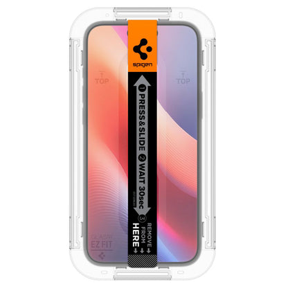 Spigen GlastR EZ FIT Privacy Screen Protector for Apple iPhone 16 / 15, Tempered Glass, Full Glue, Set of 2 Pieces