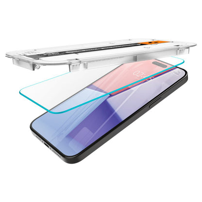 Spigen GlastR EZ FIT Screen Protector for Apple iPhone 15 Pro Max, Tempered Glass, Full Glue, Set of 2 pieces AGL06872