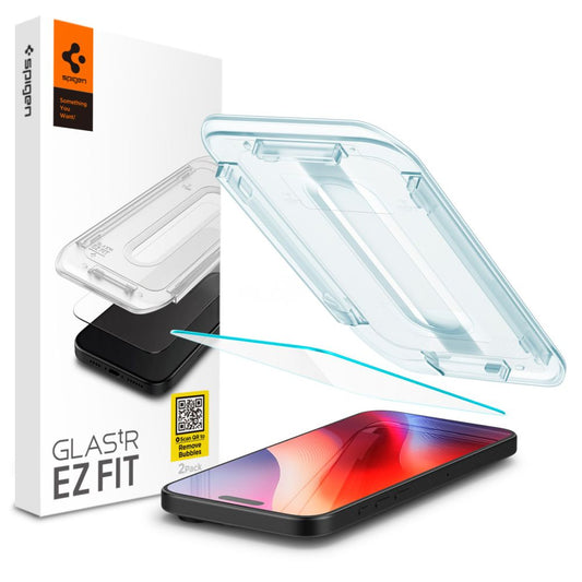 Spigen EZ FIT Screen Protector for Apple iPhone 16 Pro, Tempered Glass, Full Glue AGL07935