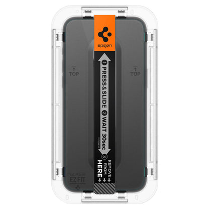 Spigen GlastR EZ FIT Screen Protector for Apple iPhone 15 Pro Max, Tempered Glass, Full Glue, Set of 2 pieces AGL06872