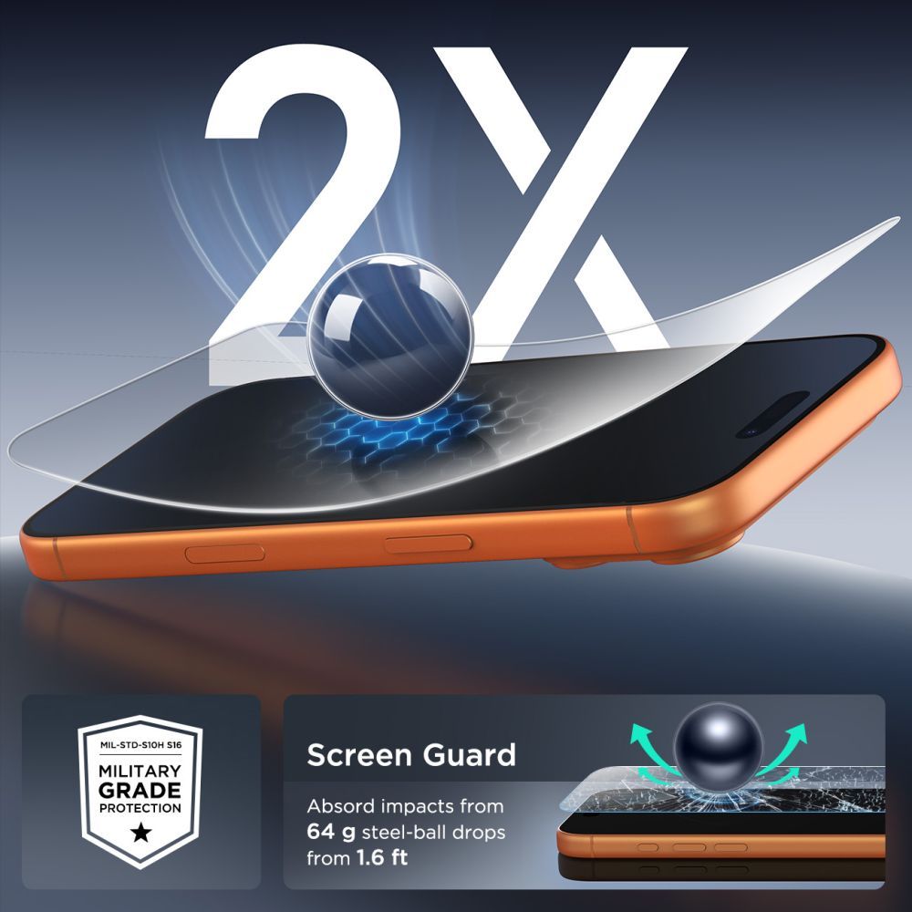 Tech-Protect Screen Protector for Apple iPhone 17 Pro / 17 / 16 Pro, Tempered Glass, Full Glue, Set of 10 Pieces
