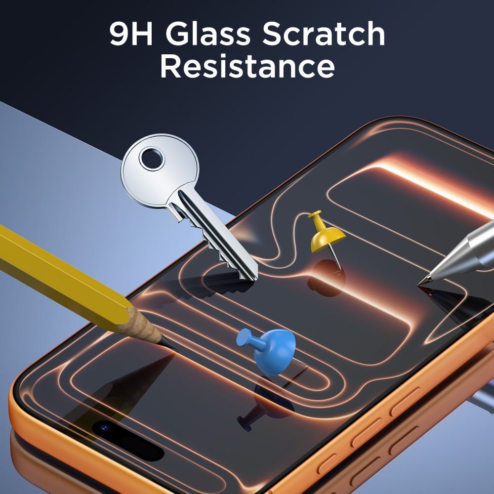 Tech-Protect Screen Protector for Apple iPhone 17 Pro / 17 / 16 Pro, Tempered Glass, Full Glue, Set of 10 Pieces