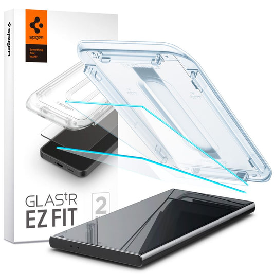 Spigen EZ FIT Screen Protector for Samsung Galaxy S24 Ultra S928, Tempered Glass, Full Glue, Set of 2 pieces